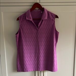 Fairways Purple Sleeveless Women's Golf Collared Top Size XL